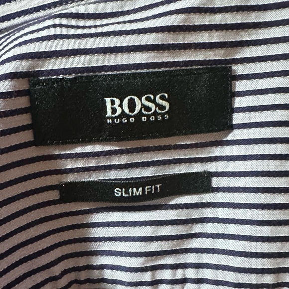 Hugo Boss Purple Striped Dress Shirt - Picture 3 of 3